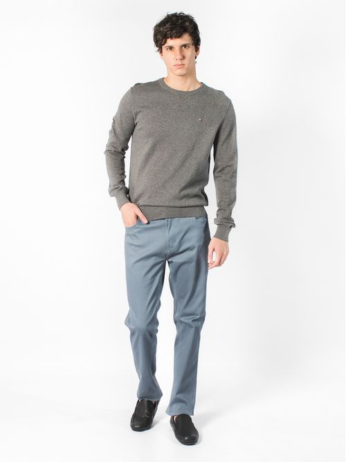 SÚETER DE ALGODÓN CON CUELLO REDONDO