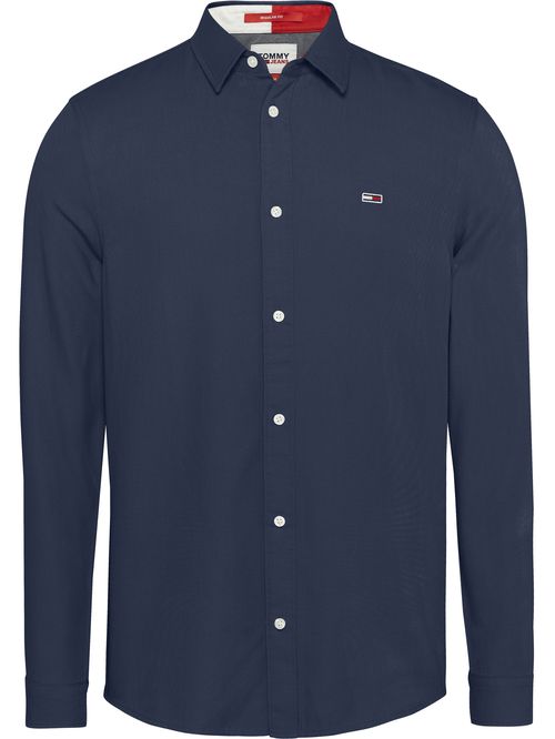 CAMISA DE TENCEL CON PARCHE DE TOMMY