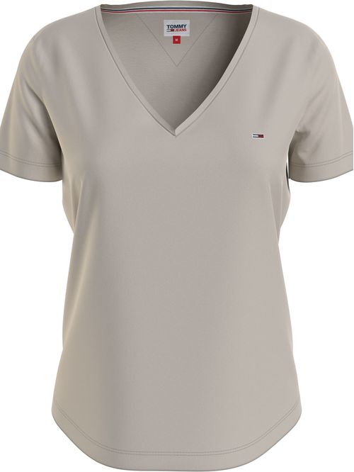 CAMISETA DE CUELLO EN V Y CORTE SLIM