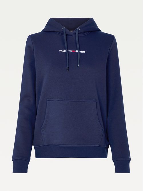 SUETER CON HOODIE Y LOGO LINEAL