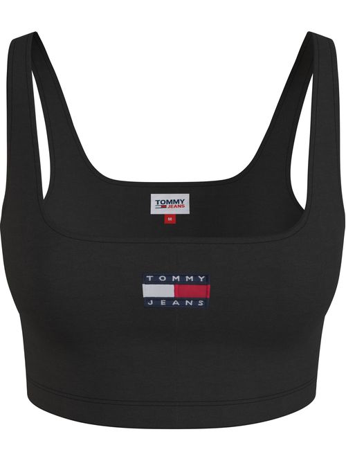 CAMISETA DE TIRANTES CROPPED CON PARCHE