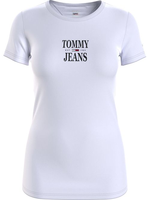 CAMISETA ESSENTIAL CON LOGO Y CORTE SKINNY