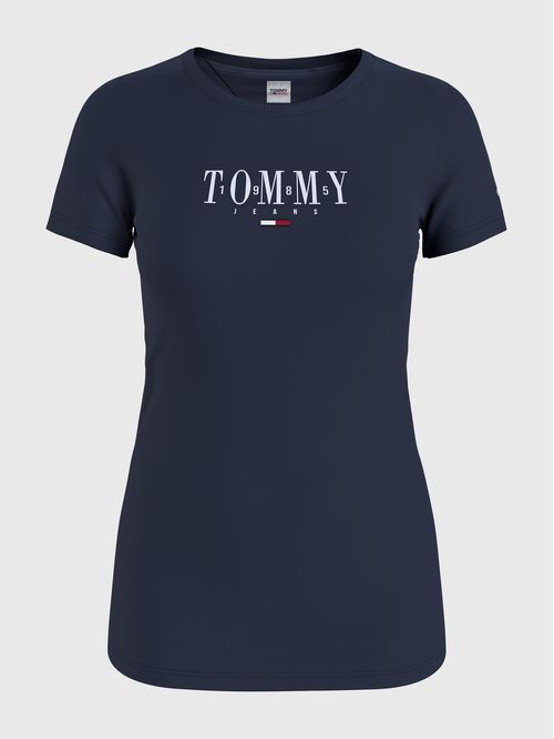 CAMISETA ESSENTIAL DE CORTE SKINNY CON LOGO