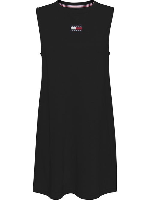 VESTIDO T-SHIRT SIN MANGAS Y CON PARCHE