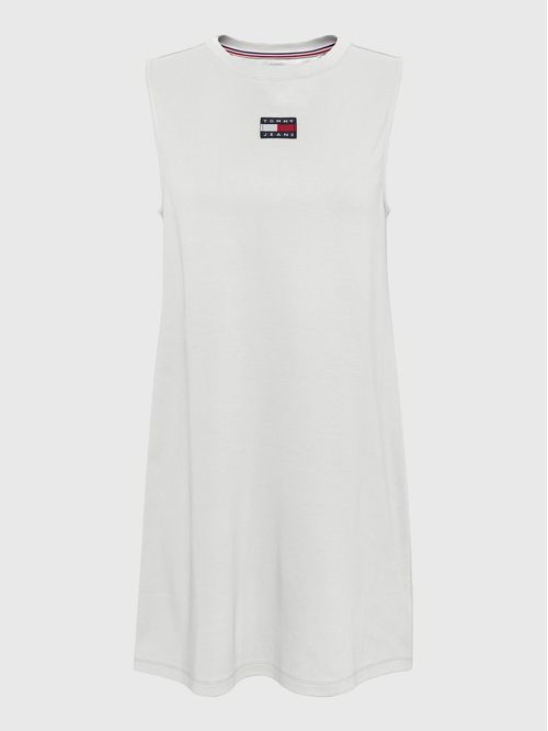 VESTIDO T-SHIRT SIN MANGAS Y CON PARCHE