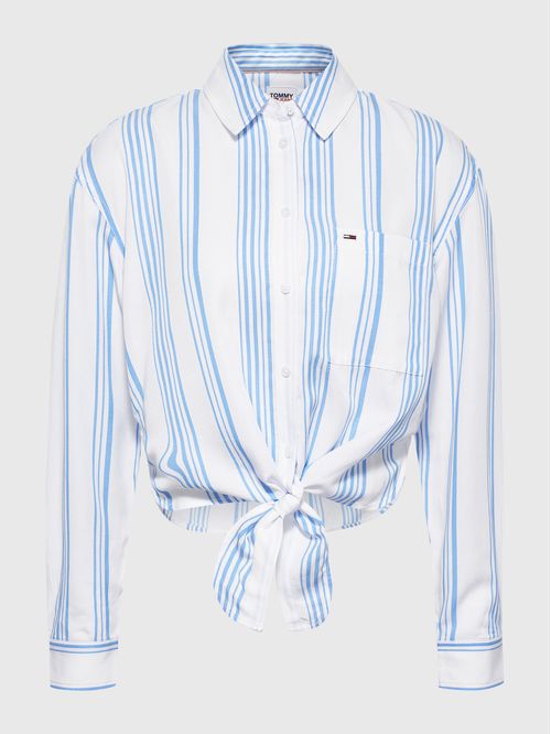 CAMISA DE RAYAS CON NUDO DELANTERO