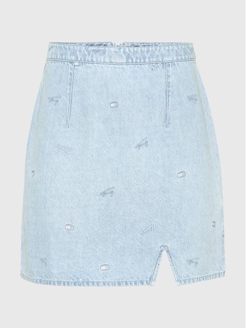 MINIFALDA JEANS CON BORDADO