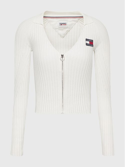 CÁRDIGAN DE TEJIDO RECICLADO CON PARCHE