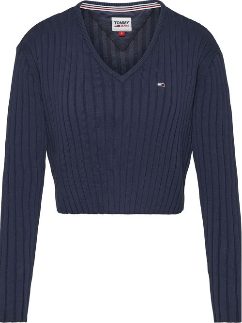 SUÉTER DE CORTE CROPPED MANGA LARGA