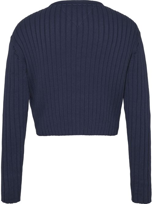 SUÉTER DE CORTE CROPPED MANGA LARGA