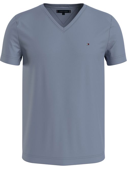 CAMISETA DE CORTE REGULAR EN ALGODÓN CON CUELLO V