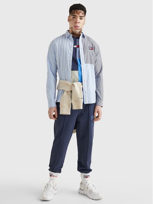 CAMISA DE ALGODÓN OXFORD CON DISEÑO PATCHWORK