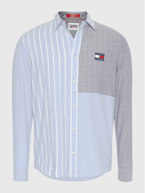 CAMISA DE ALGODÓN OXFORD CON DISEÑO PATCHWORK