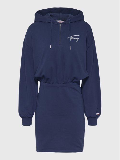 VESTIDO SUETER SIGNATURE CON LOGO BORDADO