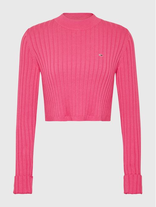 SÚETER DE CORTE CROPPED MANGA LARGA