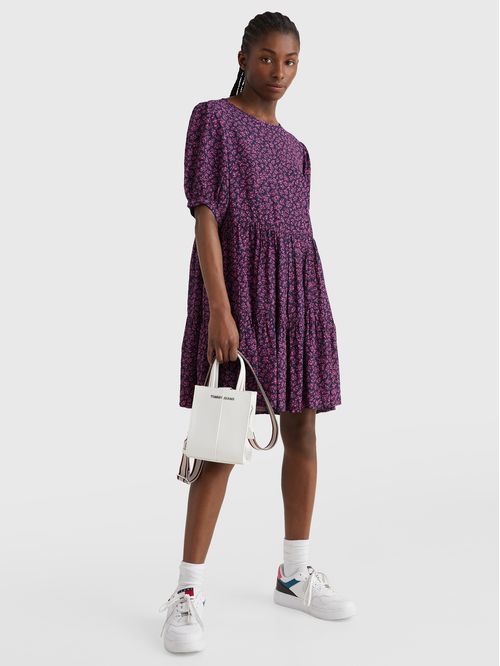 VESTIDO DE FLORES CON EFECTO DE CAPAS