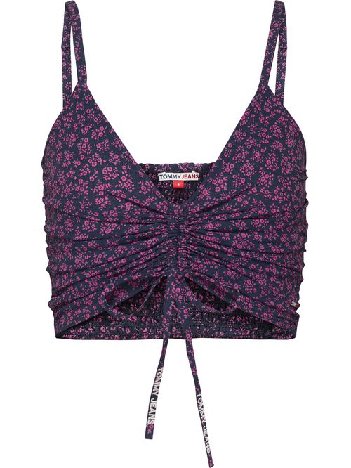 CROP TOP DE TIRANTES FRUNCIDO