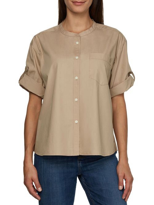 CAMISA MANGA CORTA DE ALGODÓN ORGÁNICO CON CORTE AMPLIO