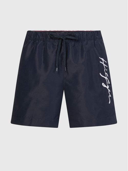 BAÑADOR DE CORTE REGULAR CON LARGO MEDIO Y LOGO