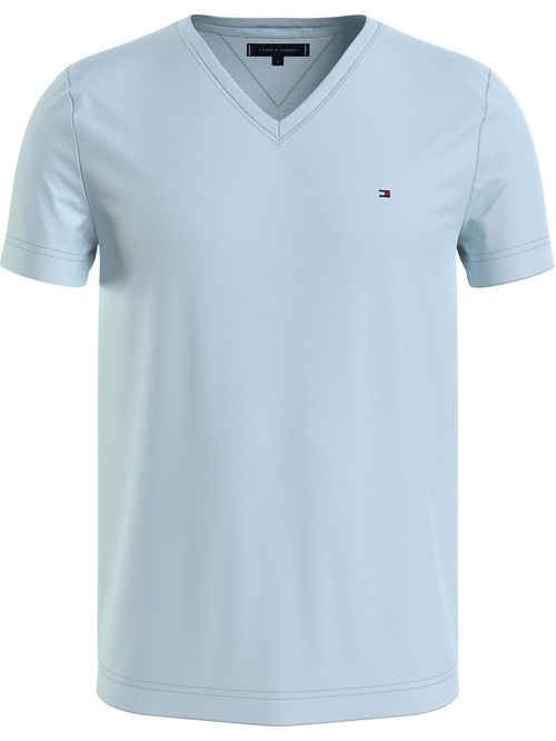 CAMISETA DE CORTE REGULAR EN ALGODÓN CON CUELLO V