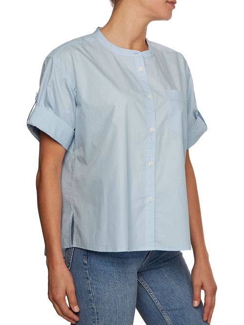 CAMISA MANGA CORTA DE ALGODÓN ORGÁNICO CON CORTE AMPLIO