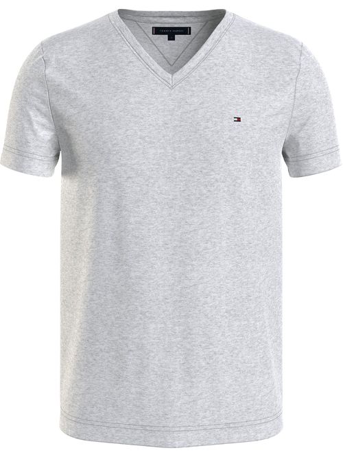 CAMISETA DE CORTE REGULAR EN ALGODÓN CON CUELLO V