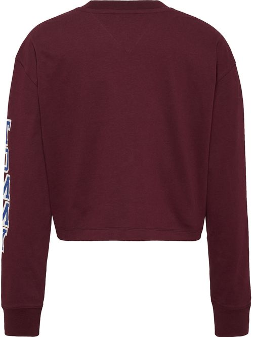 CAMISETA MANGA LARGA DE CORTE CROPPED Y LOGO