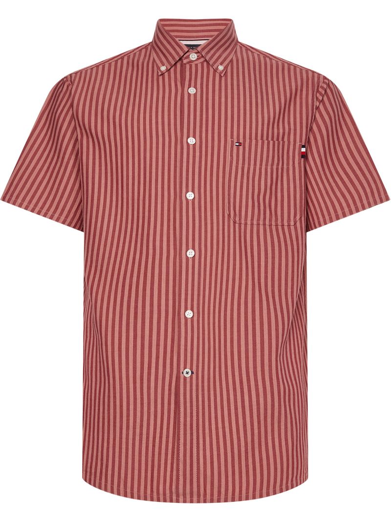 Camisa manga corta de rayas hot sale