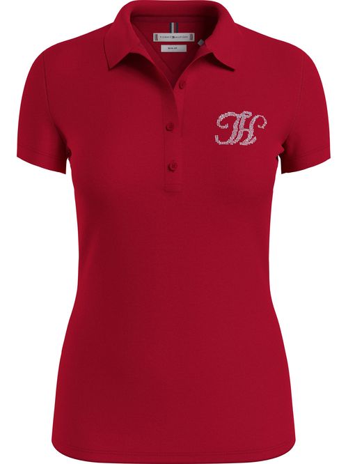 POLO SLIM CON LOGO CRYSTAL