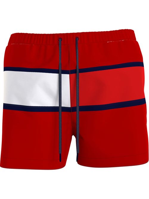 BAÑADOR DE LARGO MEDIO CON LOGO Y CORDÓN