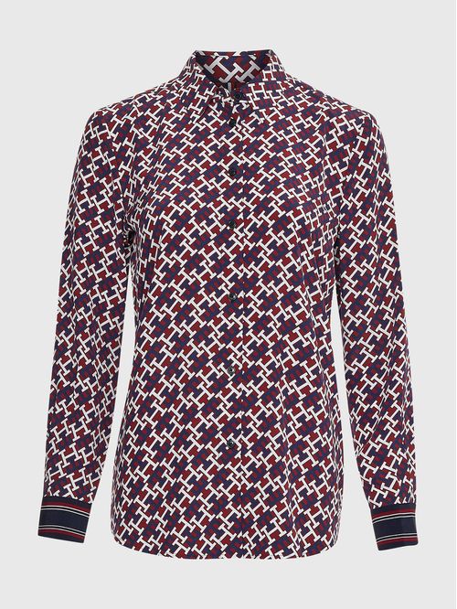 CAMISA DE VISCOSA CON MONOGRAMAS