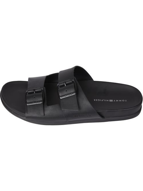 SANDALIAS ELEVATED CUERO CON DOBLE HEBILLA