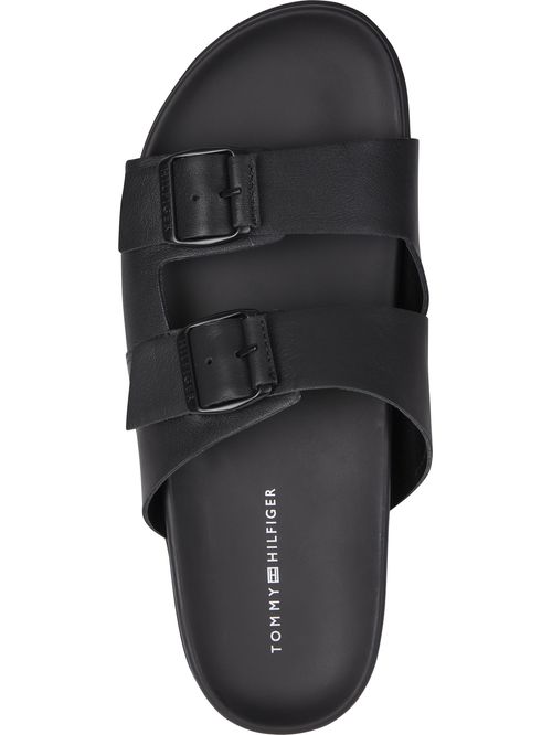 SANDALIAS ELEVATED CUERO CON DOBLE HEBILLA