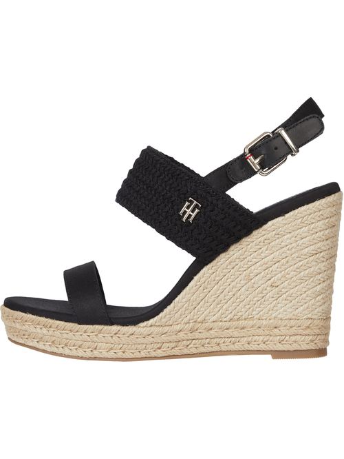 SANDALIAS DE CUÑA ALTA TEXTURIZADAS