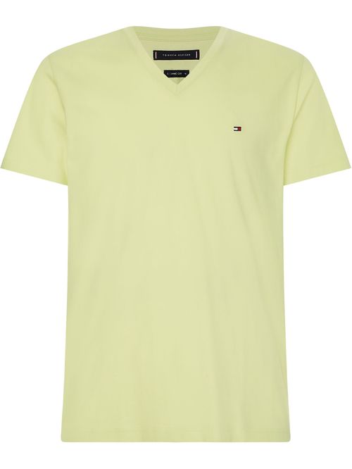 CAMISETA DE CORTE REGULAR EN ALGODÓN CON CUELLO V