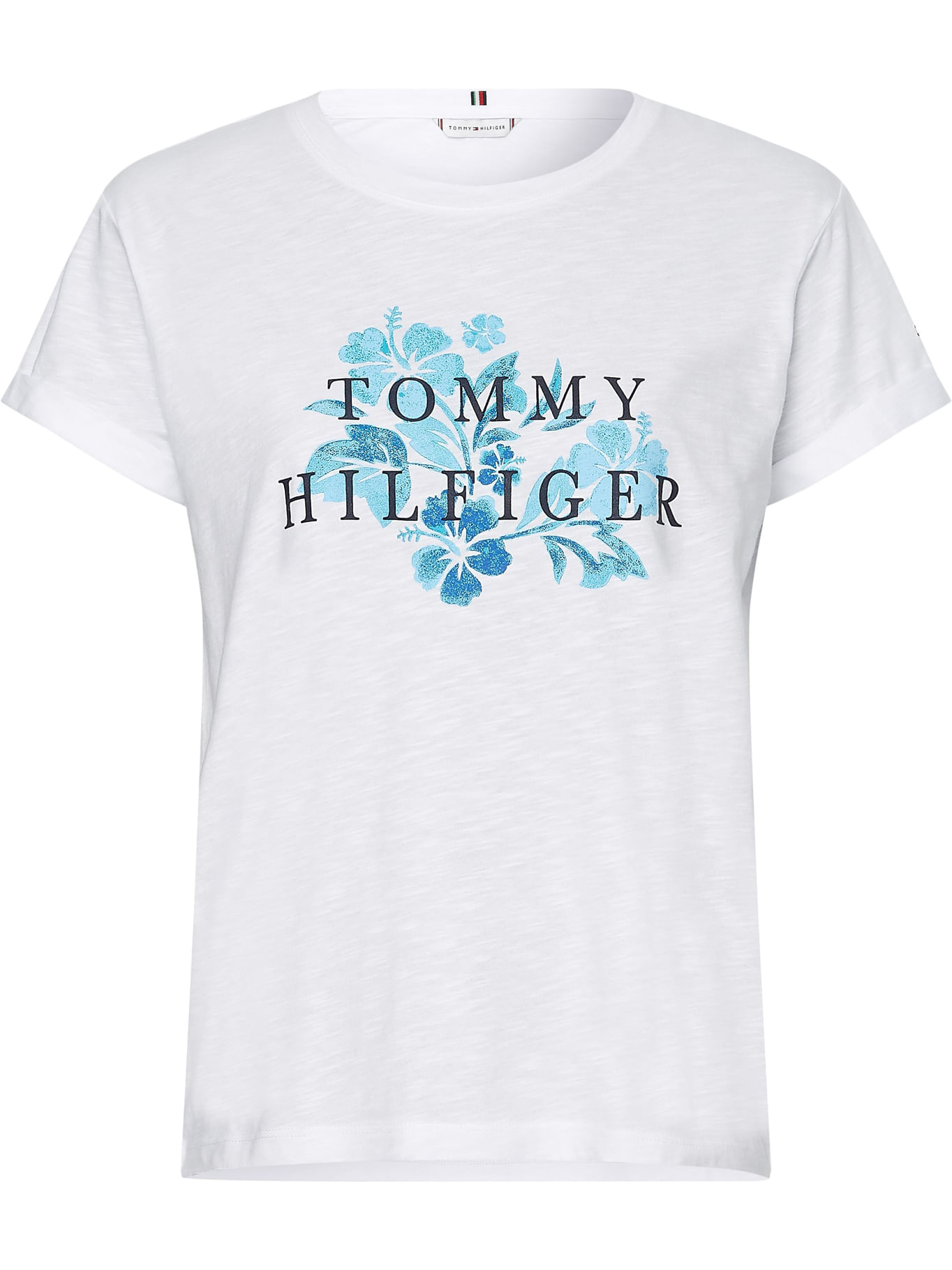 TM-001 Camiseta de Mujer Tommy Hilfiger, cuello redondo negra - EverestCR