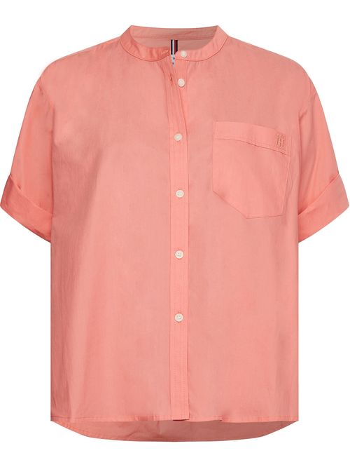 CAMISA MANGA CORTA DE ALGODÓN ORGÁNICO CON CORTE AMPLIO