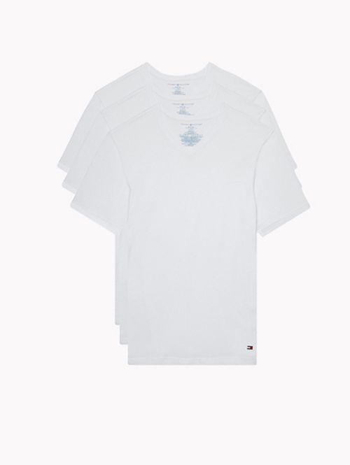 PAQUETE DE 3 CAMISETAS DE CUELLO V CON LOGO DE CORTE REGULAR