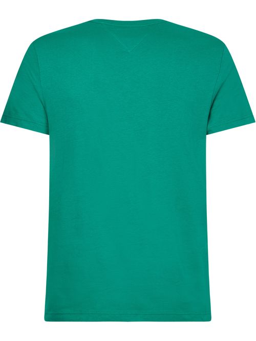CAMISETA DE CORTE REGULAR EN ALGODÓN CON CUELLO V
