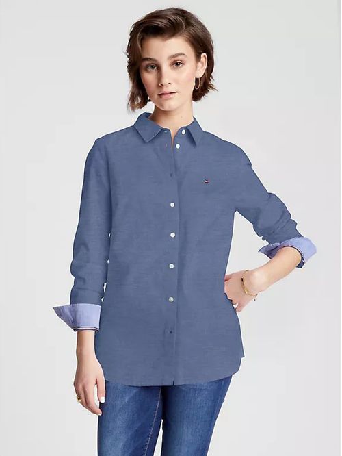 CAMISA OXFORD LISA DE CORTE REGULAR