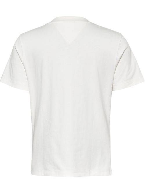 CAMISETA DE ALGODÓN CON LOGO TOMMY DE TARTÁN