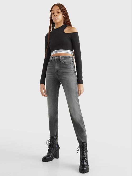 CROP TOP DE MANGA LARGA CON DETALLE CUT-OUT