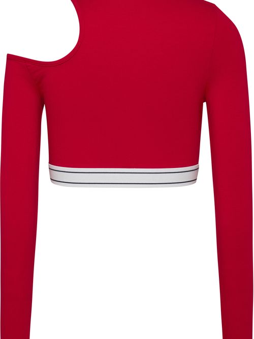 CROP TOP DE MANGA LARGA CON DETALLE CUT-OUT