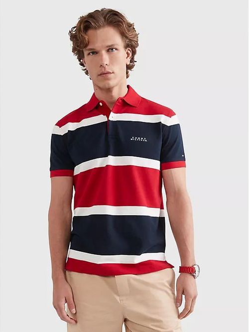 POLO DE RAYAS ESTILO RUGBY CON LOGO BORDADO