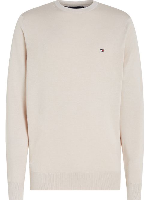 SÚETER DE ALGODÓN CON CUELLO REDONDO