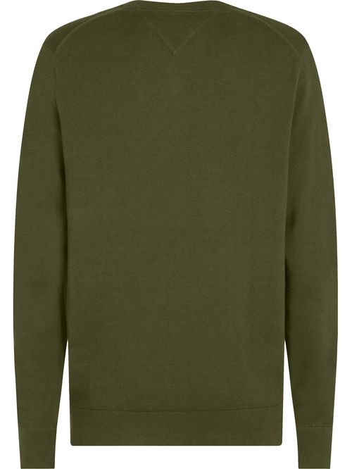 SÚETER DE ALGODÓN CON CUELLO V