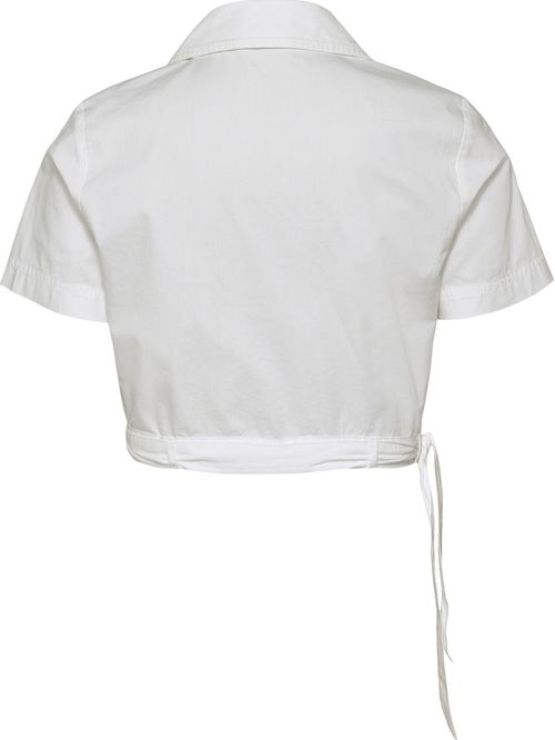 Blusa cruzada de poplin