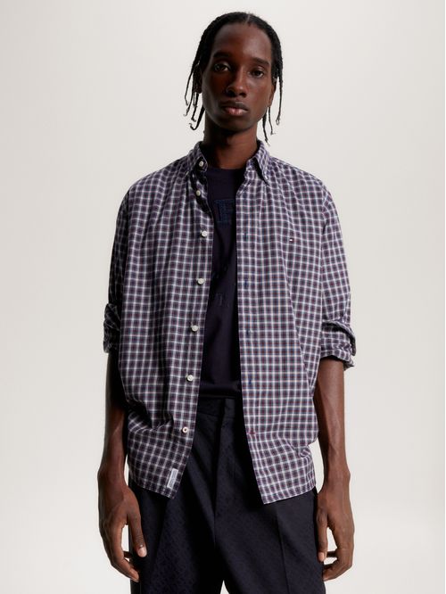 Camisa de corte regular con cuadros escoceses