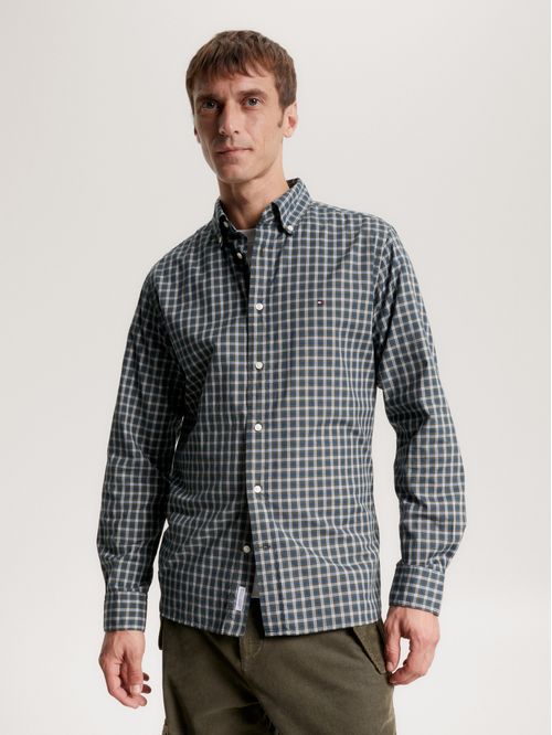 Camisa de corte regular con cuadros escoceses