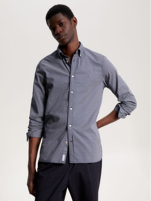 Camisa de corte slim con microestampado